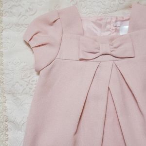 Janie and Jack Wool Blend Pink Baby Dress 6-12m